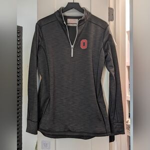 OHIO STATE Varsity authentic Apparel Fitted 1/4 Zipper Sweatshirt PullOver XXL